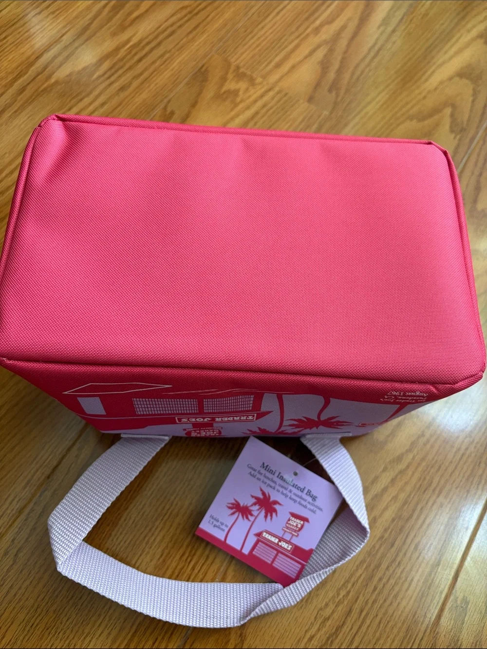 Trader Joe's Pink & Purple Insulated Mini Bag & Mini Canvas Tote